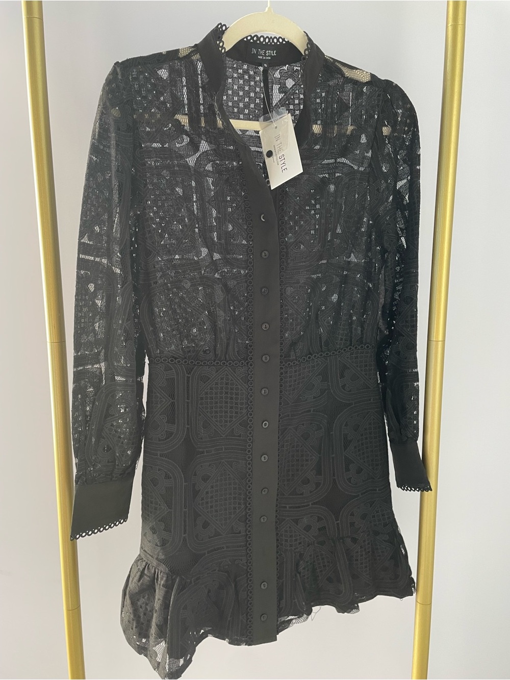 ASOS In The Style Lace Overlay Mini Dress